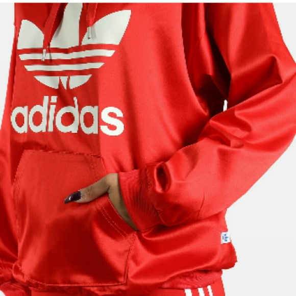 adidas satin hoodie